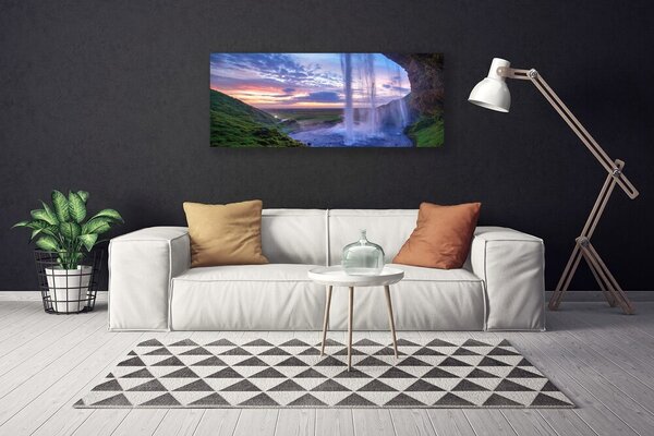 Obraz na plátne Vodopád príroda 125x50 cm