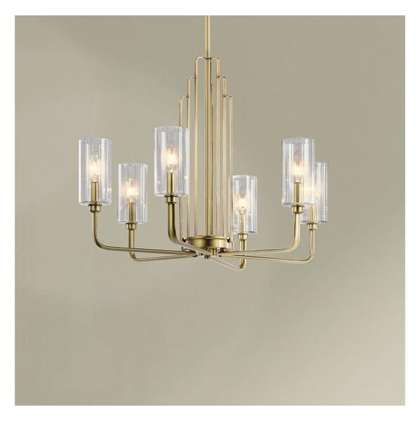 Quintiesse QN-KIMROSE6-BNB - Luster na tyči KIMROSE 6xE14/40W/230V zlatý