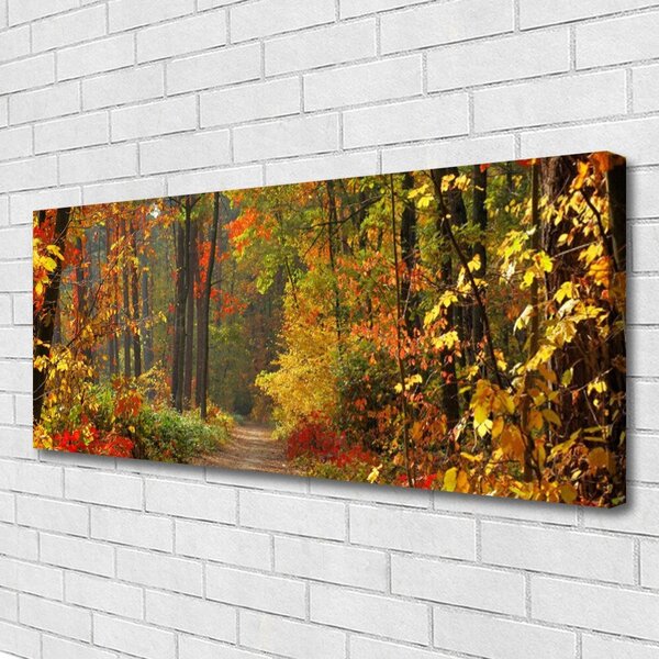 Obraz Canvas Les príroda jeseň 125x50 cm