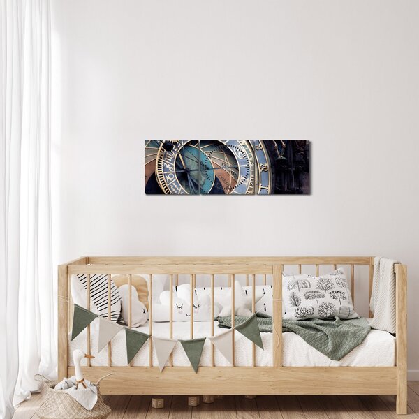 Obraz - Orloj, Praha (s hodinami) (90x30 cm)