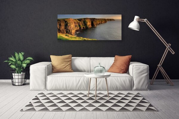 Obraz Canvas Skaly pobrežie more 125x50 cm
