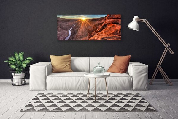 Obraz Canvas Slnko púšť krajina 125x50 cm
