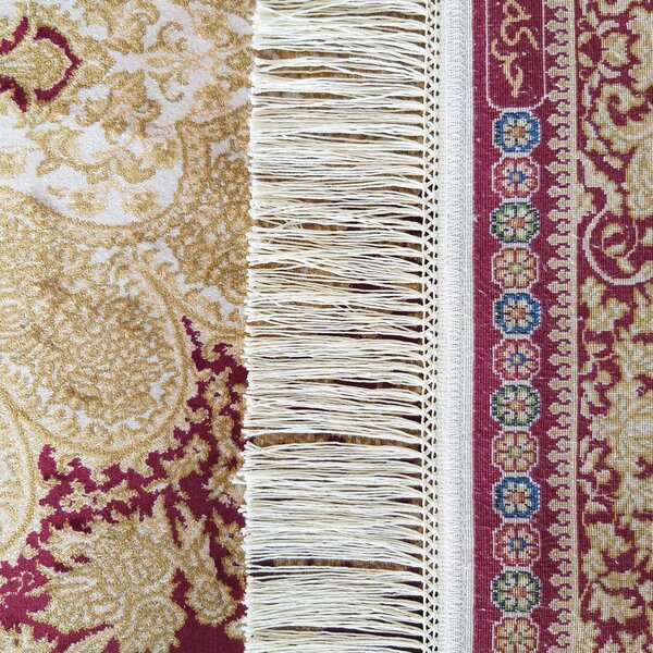 DY Hodvábny exkluzívny koberec Qum Silk 02 - červená Rozmer: 160x230 cm