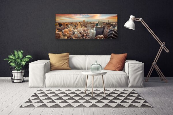 Obraz na plátne Mesto domy 125x50 cm