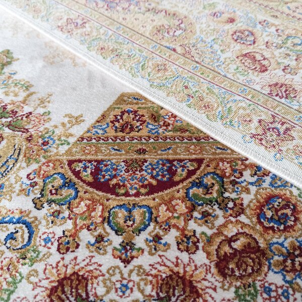 DY Hodvábny exkluzívny koberec Qum Silk 03 - krémová Rozmer: 150x230 cm