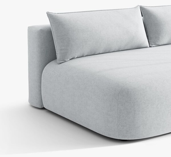 MUZZA Rozkladacia pohovka Spencer 205 cm chenille svetlošedá