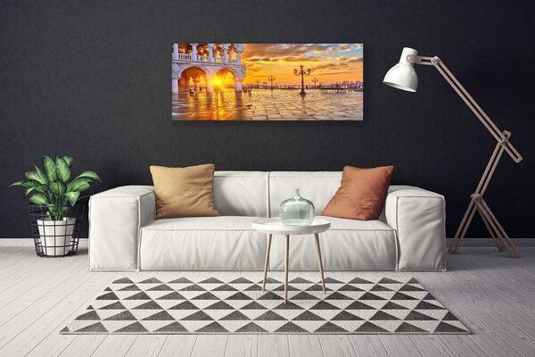 Obraz na plátne Park slnko architektúra 125x50 cm