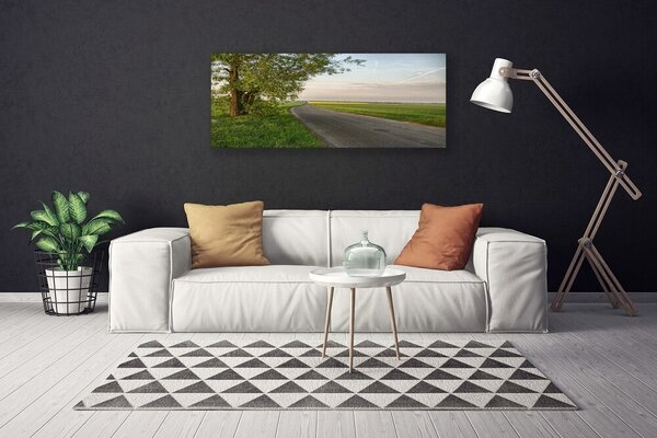Obraz na plátne Scestie strom tráva krajina 125x50 cm