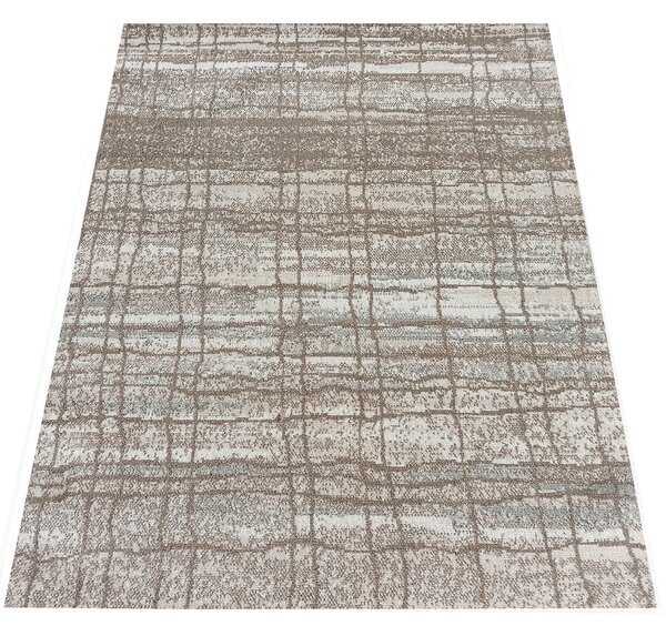 DY Béžovo-hnedý koberec s linkami Roxanne 05 Rozmer: 60x100 cm