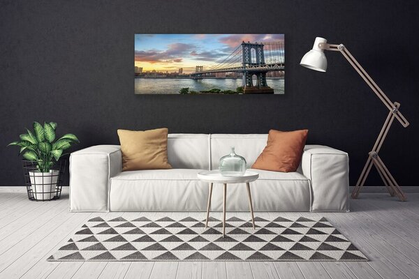 Obraz na plátne Most mesto architektúra 125x50 cm