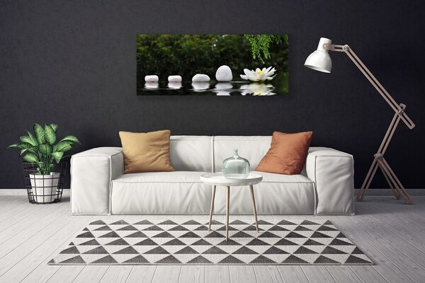 Obraz na plátne Kamene kvet umenie 125x50 cm