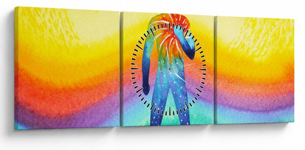 Obraz - Vnútorná sila (s hodinami) (90x30 cm)