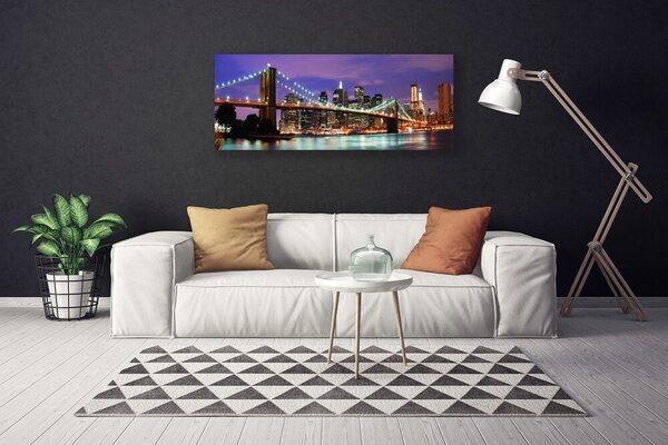 Obraz na plátne Most mesto architektúra 125x50 cm