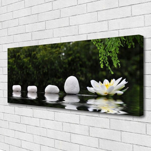 Obraz na plátne Kamene kvet umenie 125x50 cm