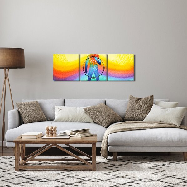 Obraz - Vnútorná sila (s hodinami) (90x30 cm)