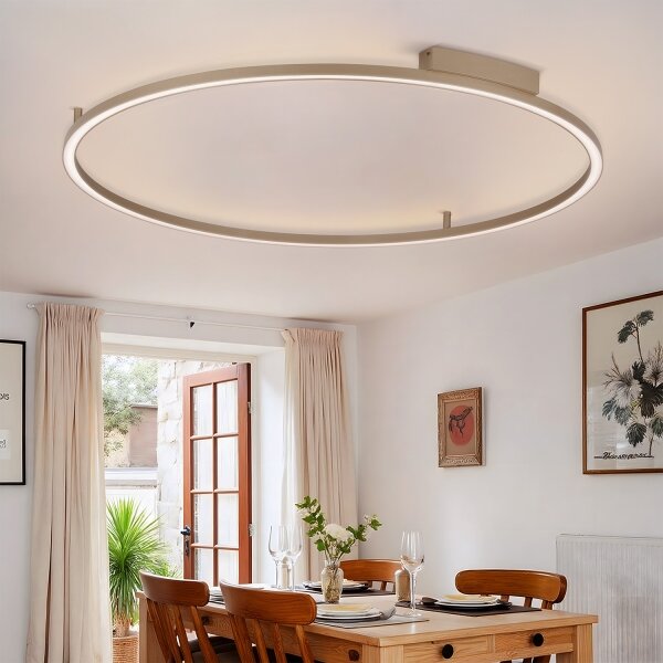 Brilagi - LED stmievateľné svietidlo PORTOFINO LED/85W/230V pr. 120 cm béžové + s diaľkovým ovládačom