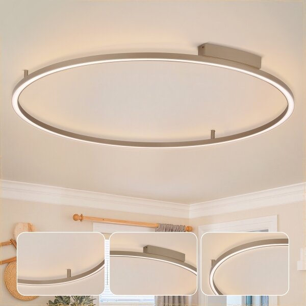 Brilagi - LED stmievateľné svietidlo PORTOFINO LED/85W/230V pr. 120 cm béžové + s diaľkovým ovládačom