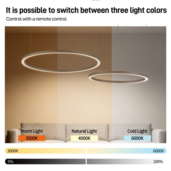 Brilagi - stmievateľný LED závesný luster PORTOFINO LED/98W/230V béžový + DO