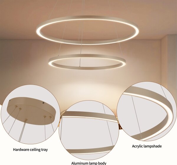 Brilagi - LED stmievateľný luster na lanku PORTOFINO LED/98W/230V pr. 80 cm béžový + DO