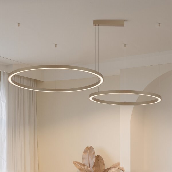 Brilagi - stmievateľný LED závesný luster PORTOFINO LED/98W/230V béžový + DO