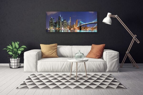 Obraz na plátne Most mesto architektúra 125x50 cm