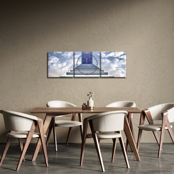 Obraz - Cesta do inej dimenzie (s hodinami) (90x30 cm)