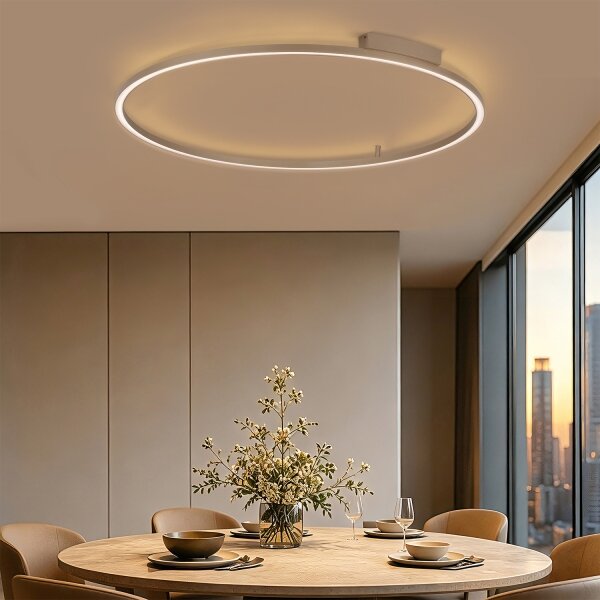 Brilagi - LED stmievateľné svietidlo PORTOFINO LED/85W/230V pr. 120 cm béžové + s diaľkovým ovládačom