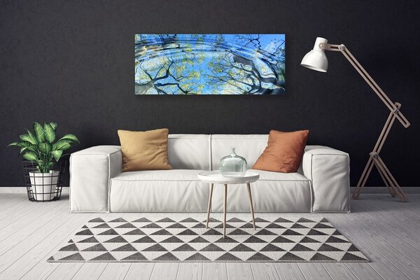 Obraz na plátne Voda stromy umenie 125x50 cm