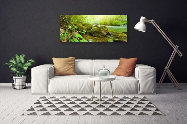 Obraz Canvas Jazero kamene príroda 125x50 cm