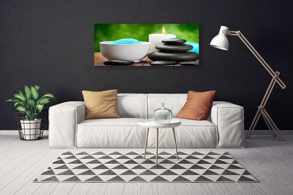 Obraz Canvas Sviečky kamene zen umenie 125x50 cm