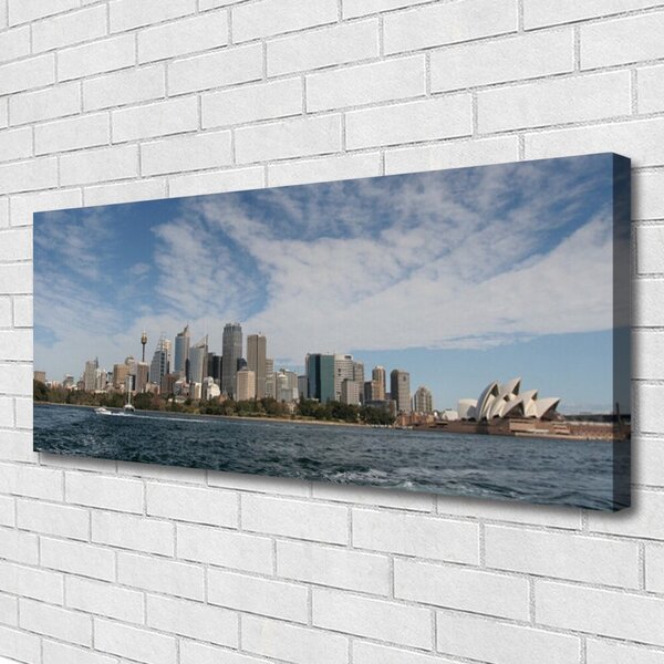 Obraz Canvas Mesto more domy sydney 125x50 cm