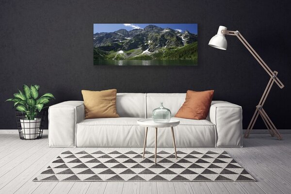 Obraz Canvas Hory jazero les príroda 125x50 cm