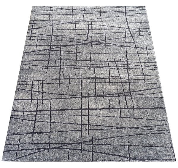 DY Sivý vzorovaný koberec Enigma 08 Rozmer: 80x150 cm