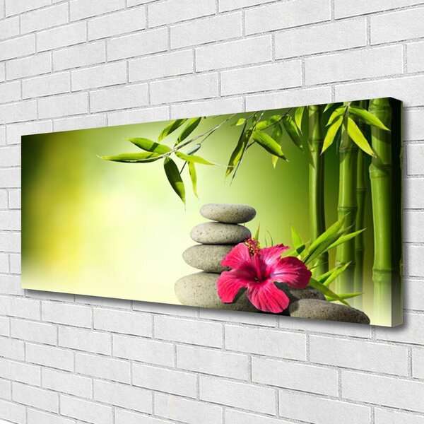 Obraz Canvas Bambus kvet kamene zen 125x50 cm