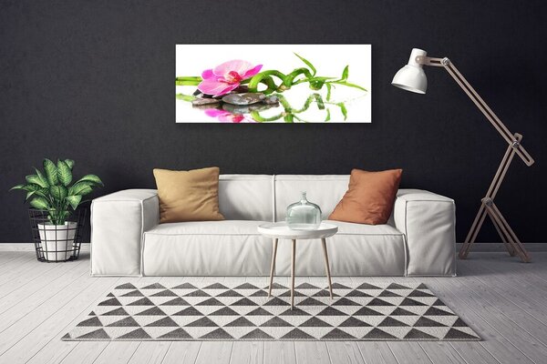 Obraz Canvas Bambus kvet kamene umenie 125x50 cm