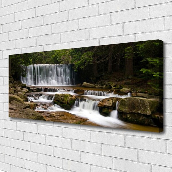 Obraz Canvas Vodopád les príroda 125x50 cm