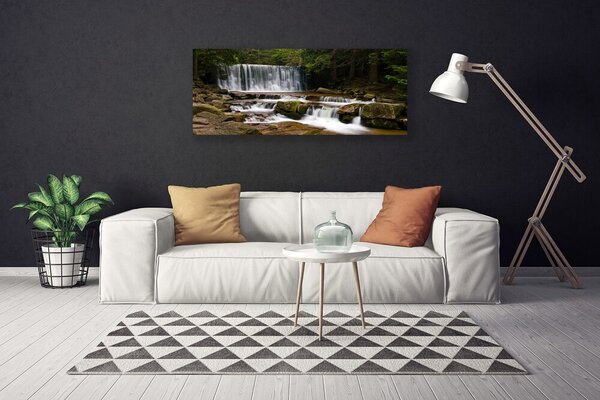 Obraz Canvas Vodopád les príroda 125x50 cm