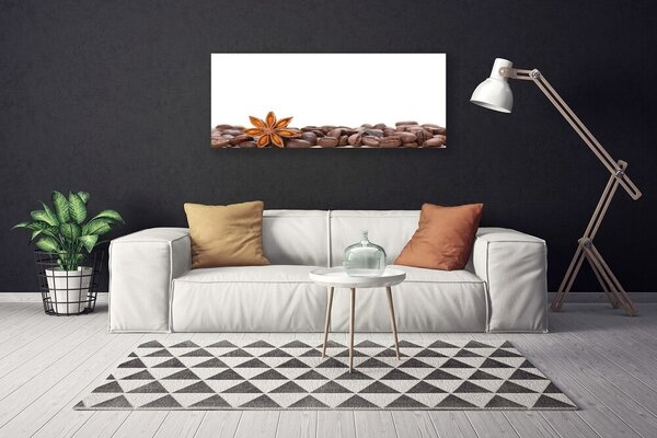 Obraz Canvas Káva zrnká kuchyňa 125x50 cm