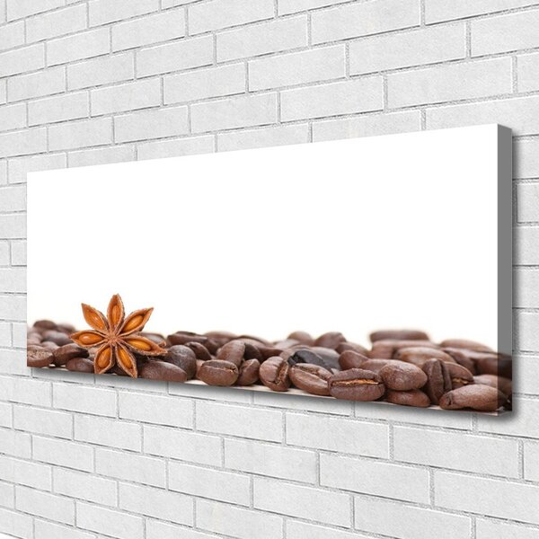 Obraz Canvas Káva zrnká kuchyňa 125x50 cm