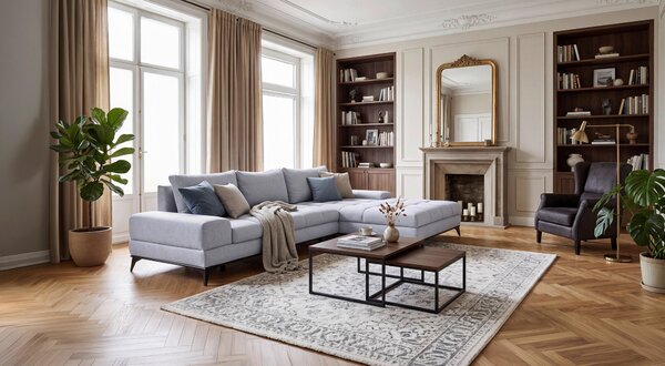 ROHOVÁ SEDAČKA, textil, svetlosivá Carryhome - Sedačky