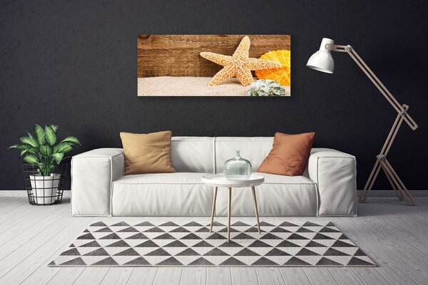 Obraz Canvas Piesok hviezdica umenie 125x50 cm
