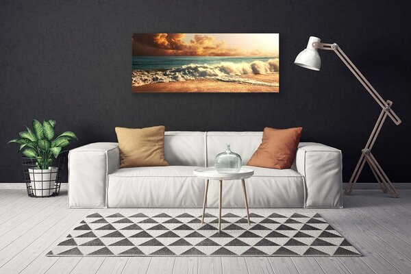 Obraz Canvas Oceán pláž vlny krajina 125x50 cm