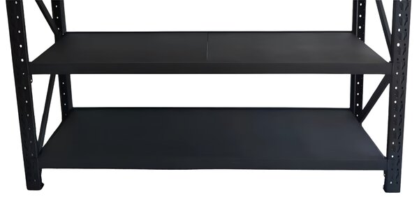 JAKS Skladový regál čierny oceľový 200 × 200 × 60 cm RM03
