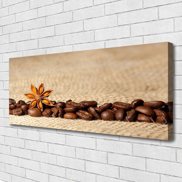Obraz Canvas Káva zrnká kuchyňa 125x50 cm