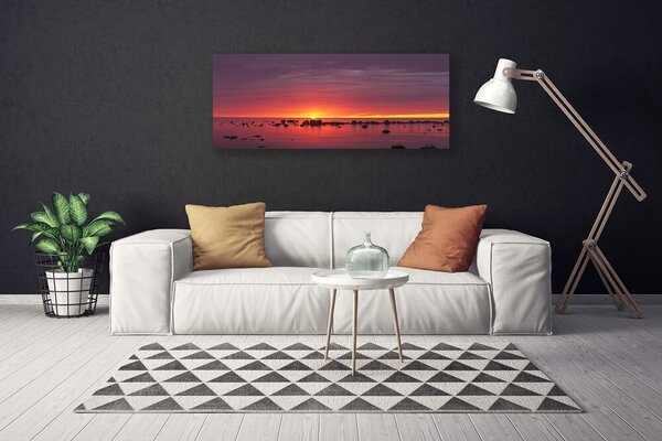 Obraz Canvas More slnko krajina 125x50 cm