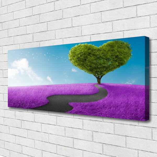 Obraz Canvas Lúka chodník strom príroda 125x50 cm