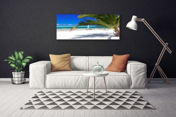 Obraz Canvas Pláž palma príroda 125x50 cm
