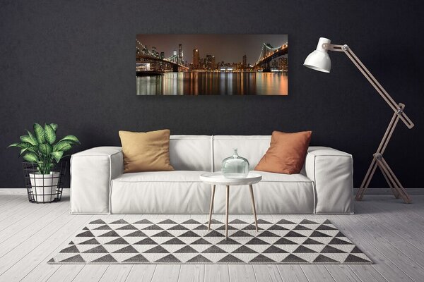 Obraz na plátne Mesto mosty architektúra 125x50 cm