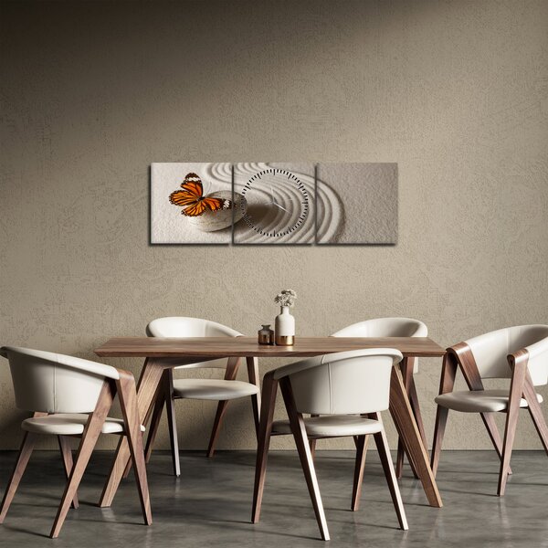 Obraz - Pokoj na duši (s hodinami) (90x30 cm)