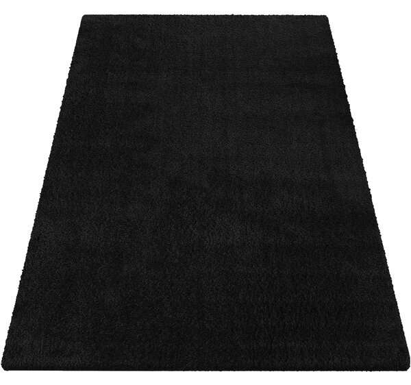 DY Čierny protišmykový shaggy koberec Camel Rozmer: 60x100 cm